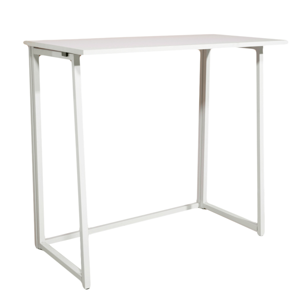 白色 刨花板贴三胺 钢管 电脑桌 可折叠 N201-6