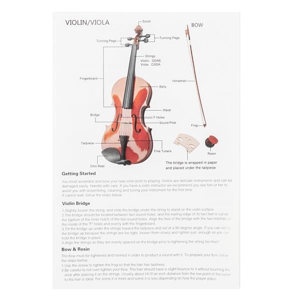 【AM不售卖】Glarry GV103 4/4 全实木红木配件 哑光自然色 小提琴-9