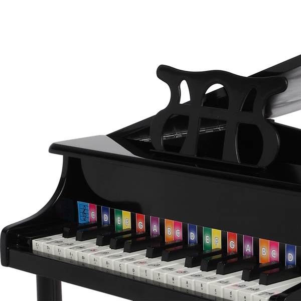 LALAHO 木质 30按键机械音质带乐谱架 黑色 儿童钢琴 49*50.5*48.5cm N001-11