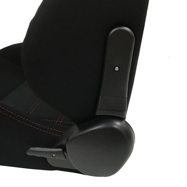 红线黑布+可调节的滑动条赛车座椅-14
