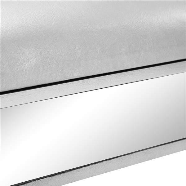 银灰色 镜面+皮革 梳妆凳 现代风 N001-11