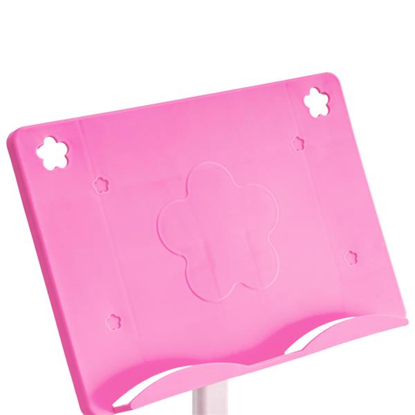 N101 1set 带阅读架带灯 铁管 塑料 长方形 粉色 70*48*(52-74)cm 提拉升降 现代 适用于3岁以上 学习桌椅-9