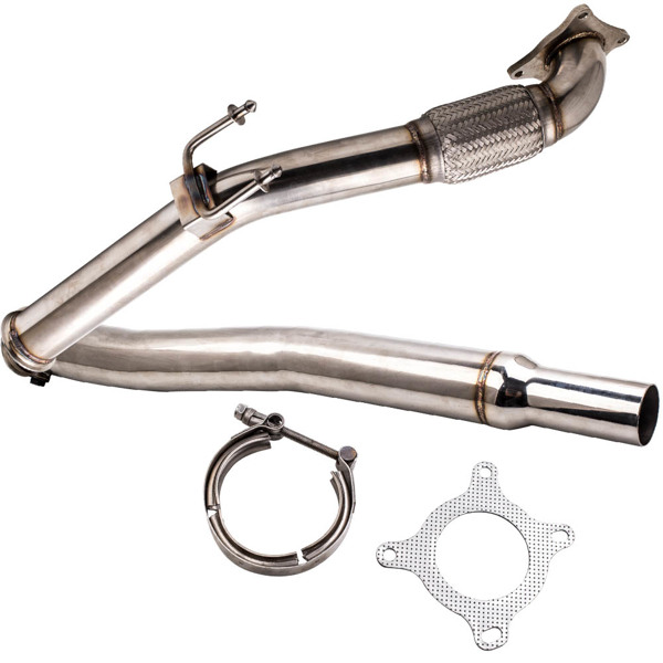 排气歧管 3 inch Turbo Downpipe Exhaust Pipe Fit VW Golf GTi MK5 MK6  2.0T 2003-2012-1