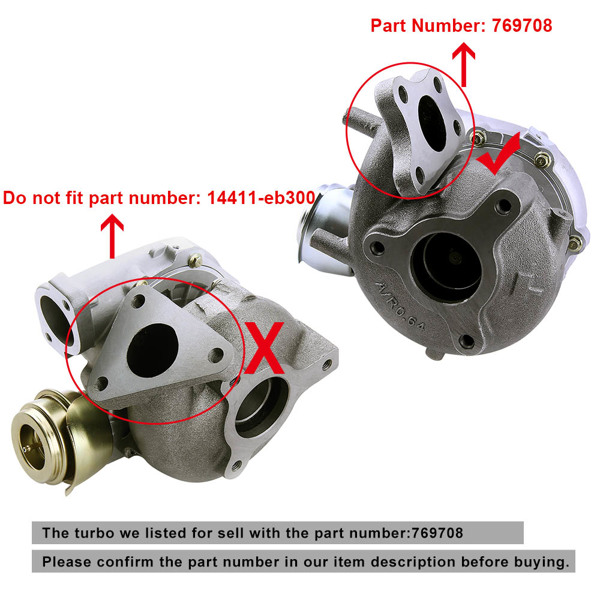 涡轮增压器 Turbocharger for Nissan Pathfinder 2.5L 171 HP YD25DDTI 2008-2010 769708-0001-6