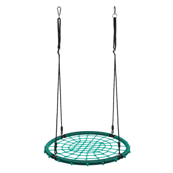 LALAHO PE绳包边 圆形网状 绿色网面 儿童网状秋千 100cm直径 200kg-6