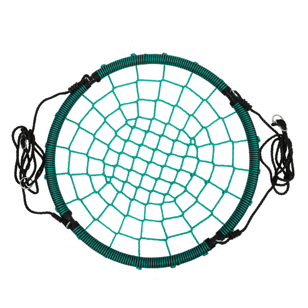 LALAHO PE绳包边 圆形网状 绿色网面 儿童网状秋千 100cm直径 200kg-3