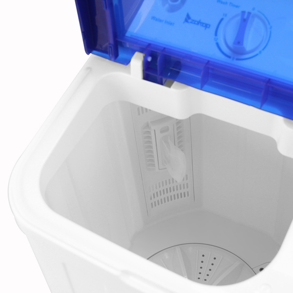 ETL标准美规 XPB50-RS5 16.6lbs 洗衣机 110V 550W 双桶 塑料 蓝白 半自动-6