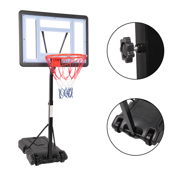 PVC透明板 篮框可调节115-135cm 篮球架 泳池边 最大适用7#球 N002 LX-B064S-10