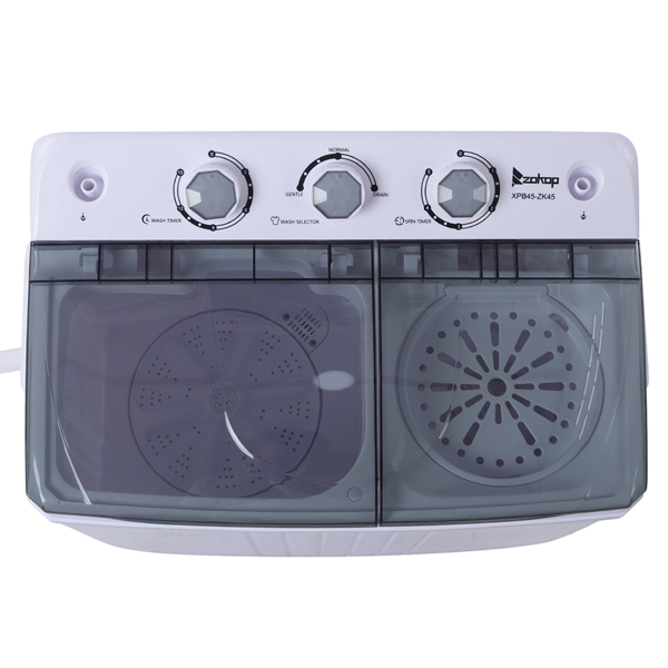 美规 XPB45-ZK45 16.5Lbs 洗衣机 110V 400W 双桶 塑料 灰色盖板 半自动-10
