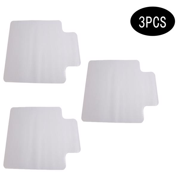 超优惠套装 三块装 PVC透明地板保护垫 椅子垫 带钉 凸形 【90x120x0.2cm】-1