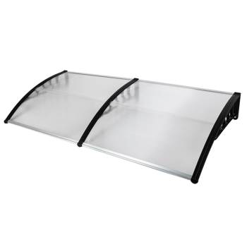 200*100cm 黑色支架 透明板 雨篷 阳光板 前后铝条 塑料支架 德国