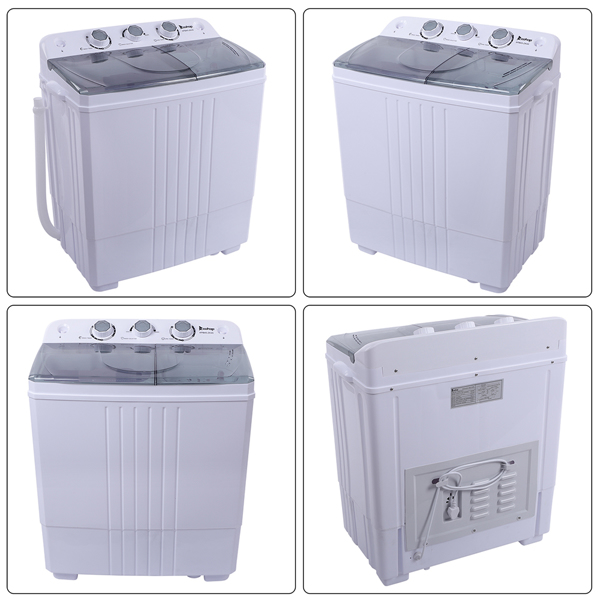 美规 XPB45-ZK45 16.5Lbs 洗衣机 110V 400W 双桶 塑料 灰色盖板 半自动-28
