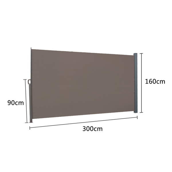 300*160cm 咖啡色 侧拉篷 铝铁框架 涤纶布 长方形 德国-25