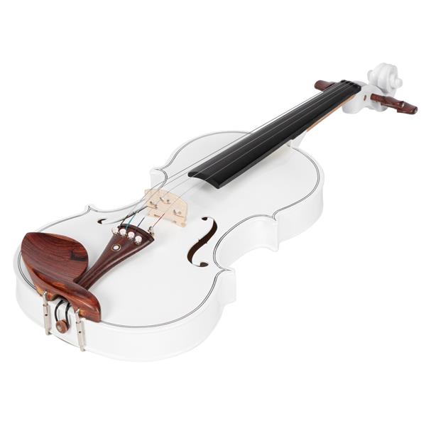 【AM不售卖】Glarry GV103 4/4 全实木红木配件 白色 小提琴-14