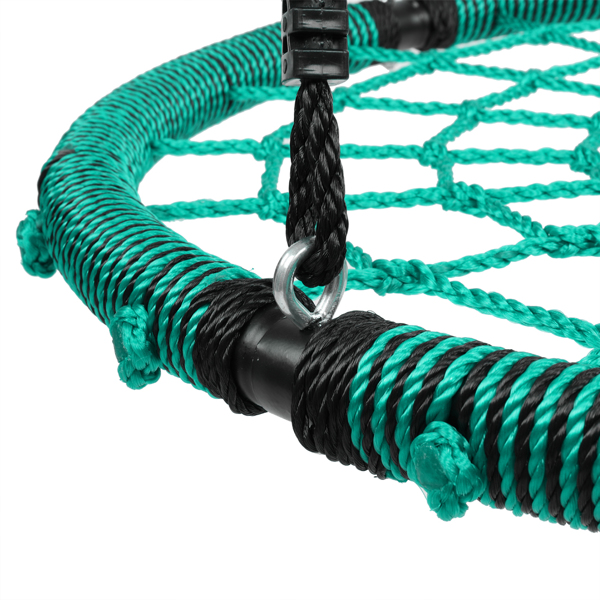 LALAHO PE绳包边 圆形网状 绿色网面 儿童网状秋千 100cm直径 200kg-8