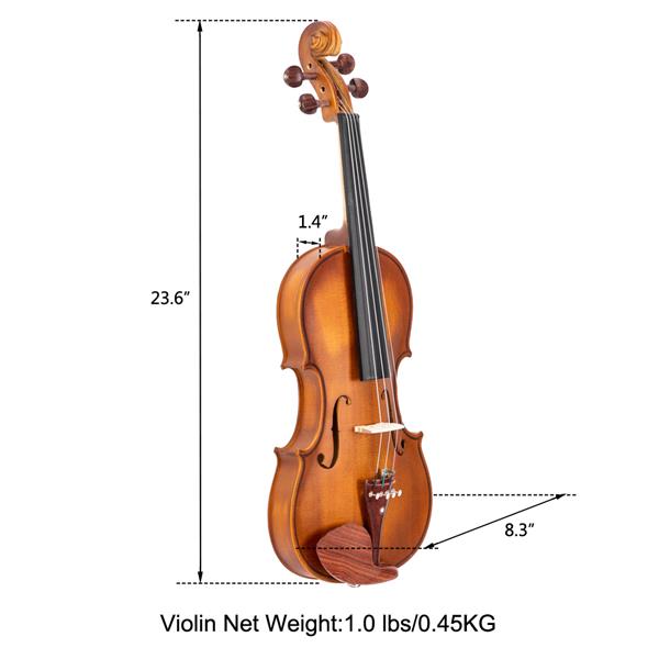 【AM不售卖】Glarry GV103 4/4 全实木红木配件 哑光自然色 小提琴-29