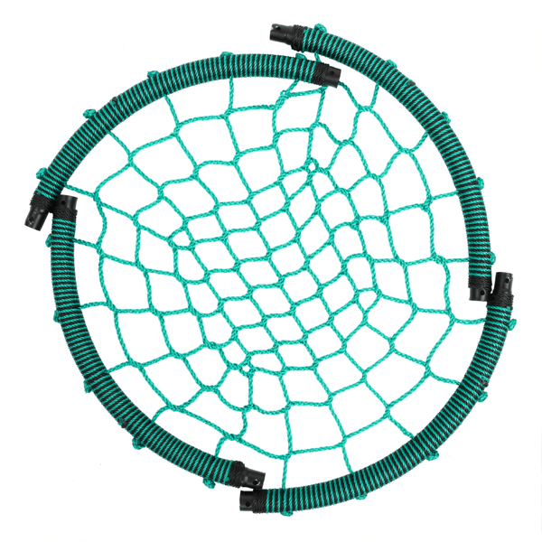LALAHO PE绳包边 圆形网状 绿色网面 儿童网状秋千 100cm直径 200kg-4