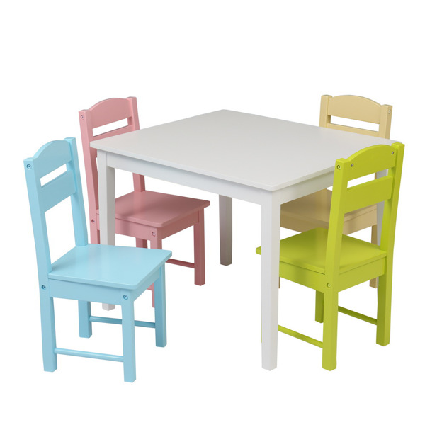 一桌四椅 密度板 彩色 儿童桌椅 66*56*49cm N101-7