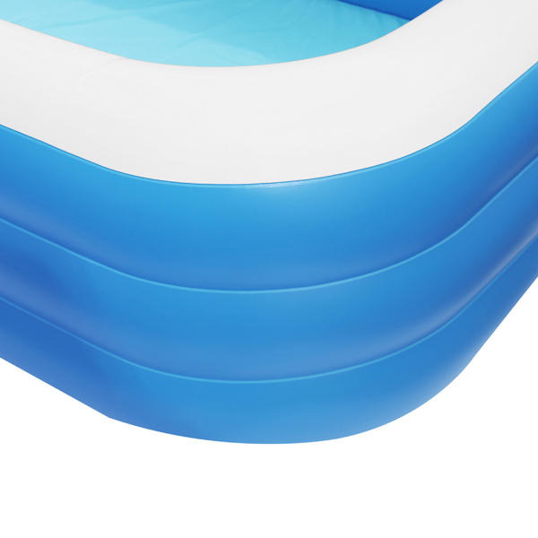 120*72*22in 蓝色 可收纳 充气泳池 壁厚0.3mm PVC 长方体 N001-15