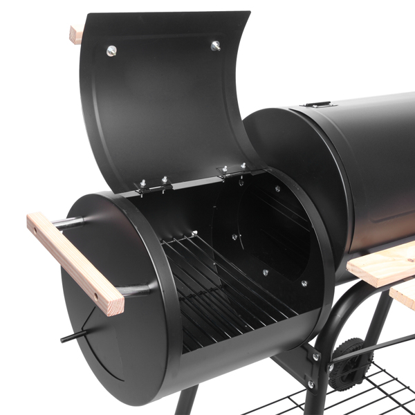 黑色 碳烤炉 钢 油桶形 N001-7