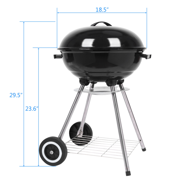 18in 搪瓷 球形 N001 碳烤炉-2