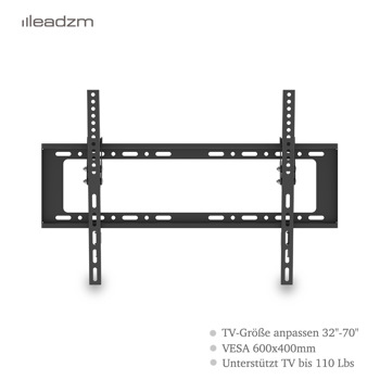 LEADZM TMW798S 最大VESA400*600/向下10° 壁挂电视架 50kg 带水平泡 32-70\\"液晶电视 黑色