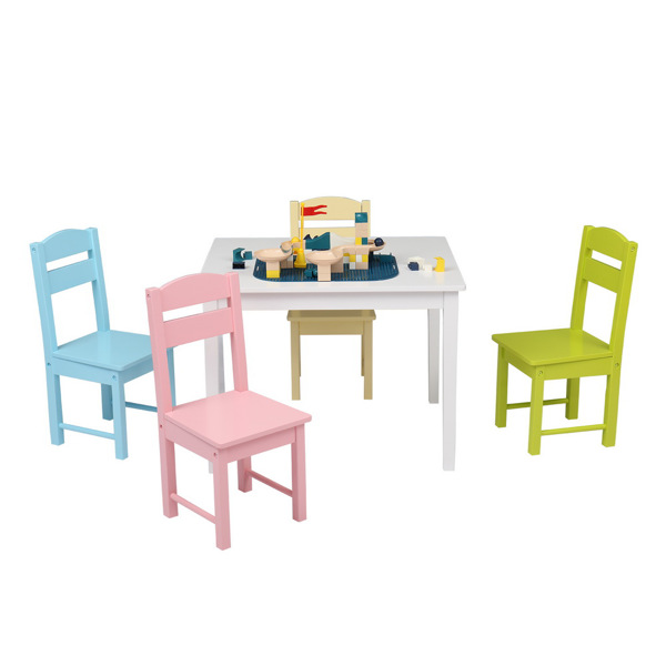 一桌四椅 密度板 彩色 儿童桌椅 66*56*49cm N101-13