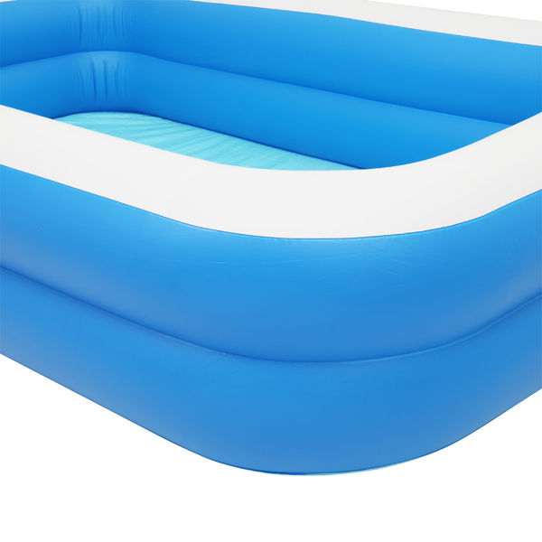 102*70*22in 蓝色 可收纳 充气泳池 壁厚0.3mm PVC 长方体 N001-19