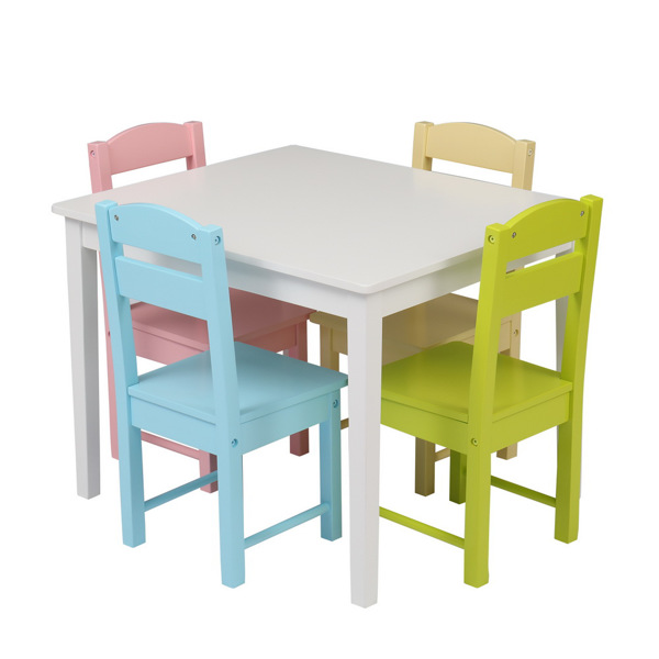 一桌四椅 密度板 彩色 儿童桌椅 66*56*49cm N101-1