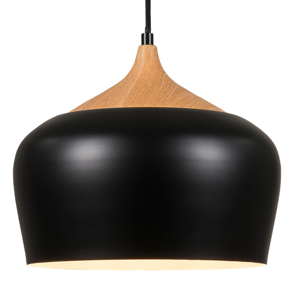 【圆形】家居LED灯罩，灯罩 11.8x11.8inch，哑黑色-1