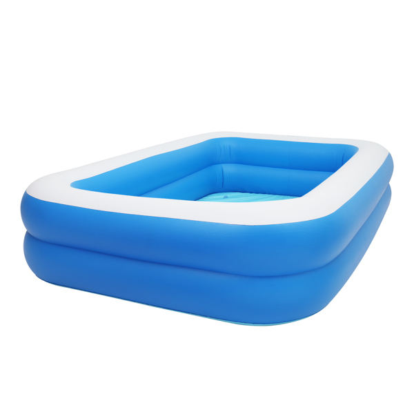 102*70*22in 蓝色 可收纳 充气泳池 壁厚0.3mm PVC 长方体 N001-7