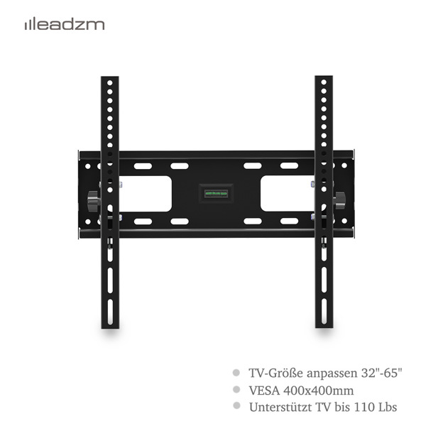 TMW400 最大VESA400*400/向下10° 壁挂电视架 50kg 带水平泡 32-65"液晶电视 黑色-1