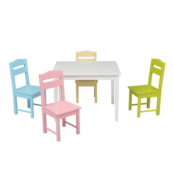 一桌四椅 密度板 彩色 儿童桌椅 66*56*49cm N101-12
