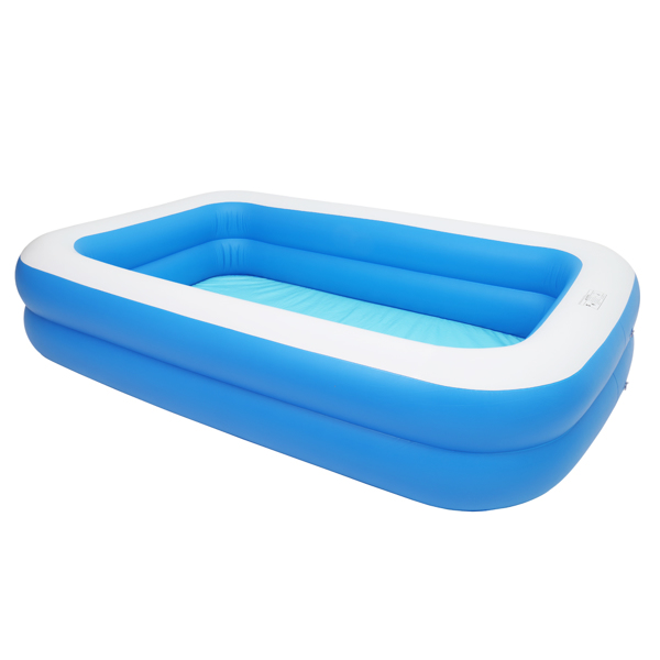 102*70*22in 蓝色 可收纳 充气泳池 壁厚0.3mm PVC 长方体 N001-14