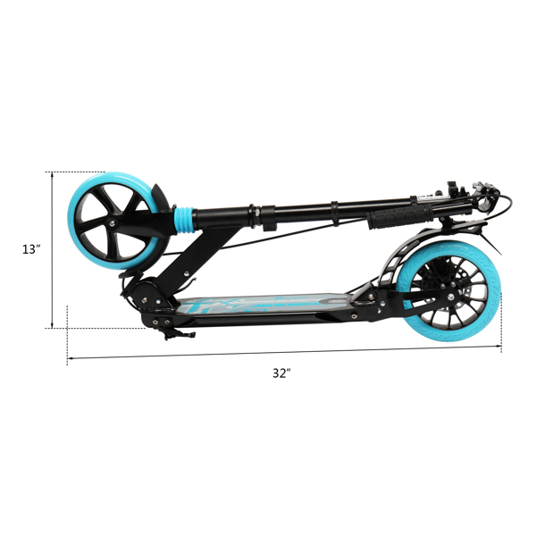 LALAHO 碳钢+铝合金 可折叠 三档调节 湖绿色 踏板车 110*99*37cm-6