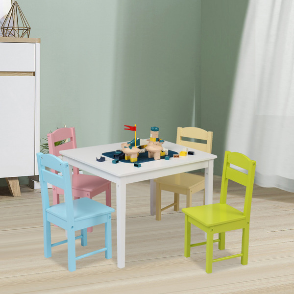 一桌四椅 密度板 彩色 儿童桌椅 66*56*49cm N101-16