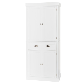 密度板喷漆 白色 上下双开门 单抽 木制衣柜 N001