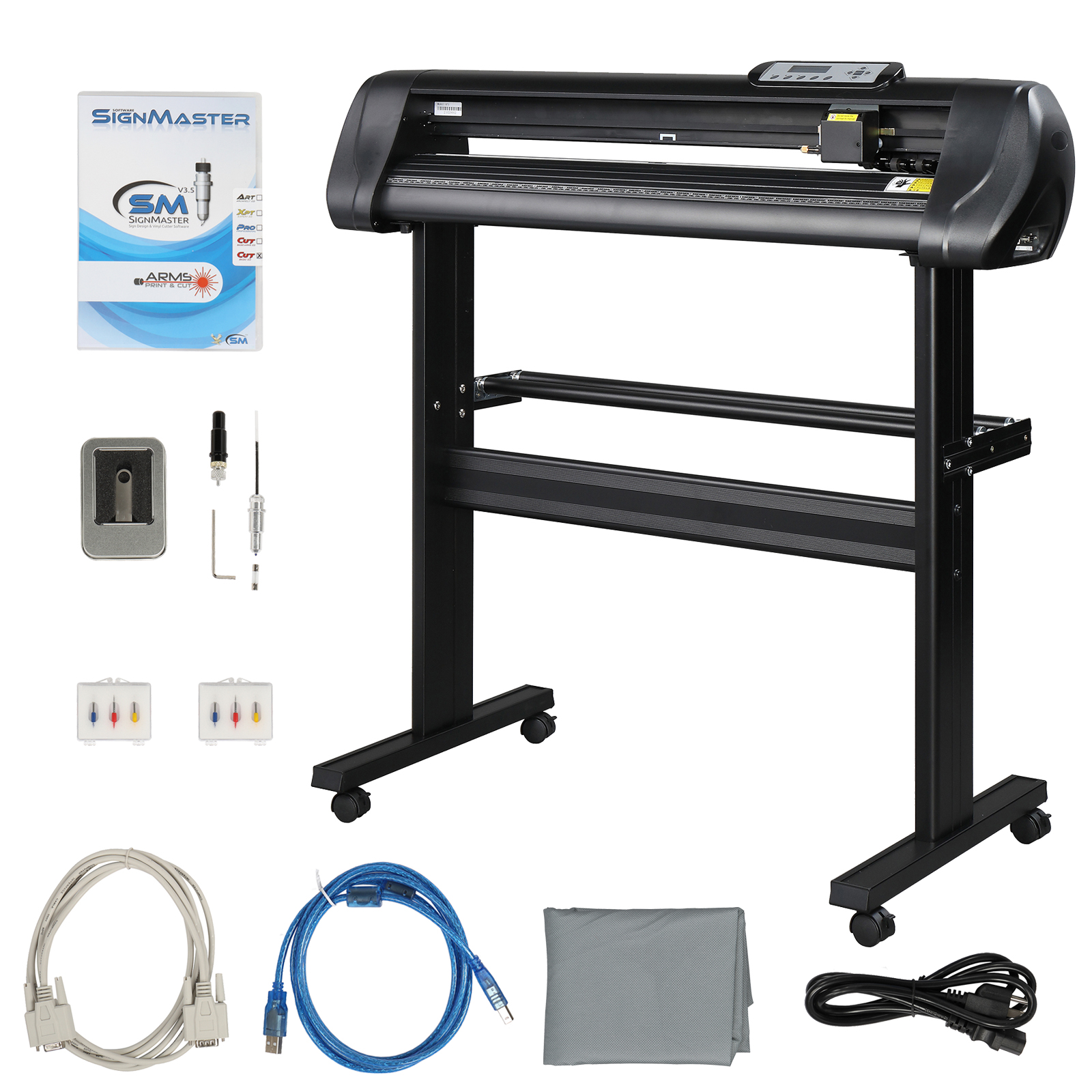 28" Professional Vinyl Cutting Plotter with Stand Comes with Easy-to-use Design and SIGNMASTER Software