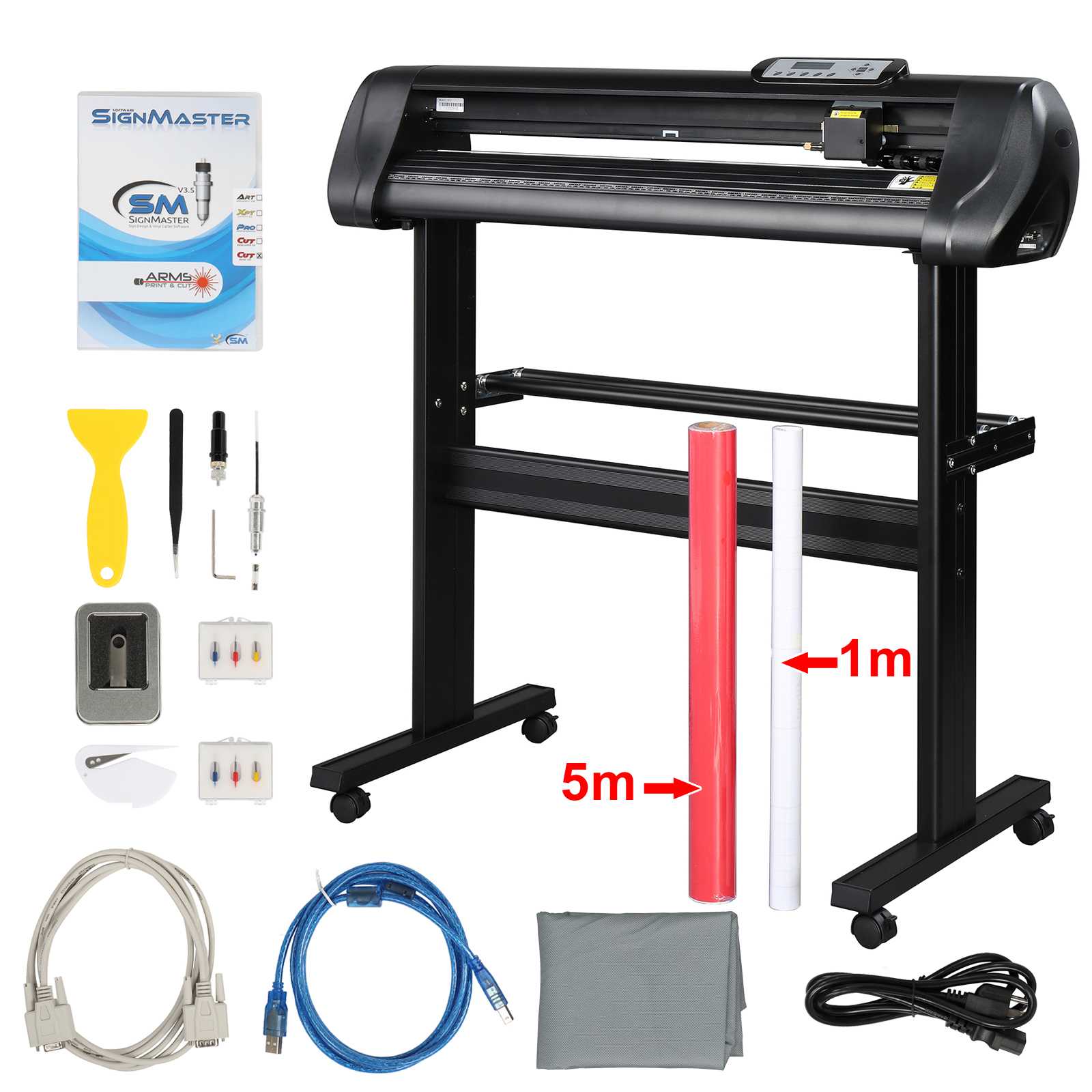 34" Professional Vinyl Cutting Plotter with Stand Comes with Easy-to-use Design and SIGNMASTER Software