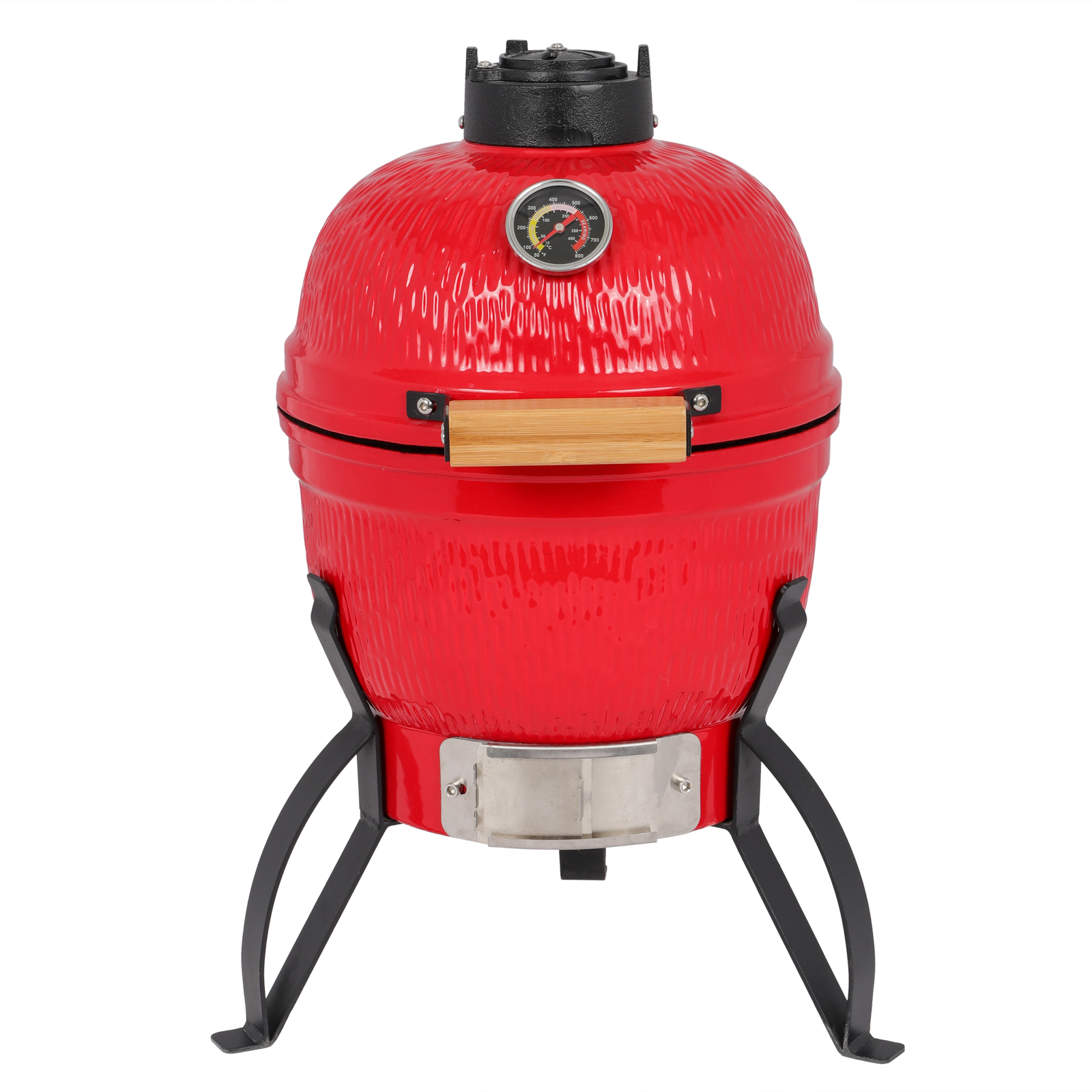 13in Round Ceramic Charcoal Grill Orange