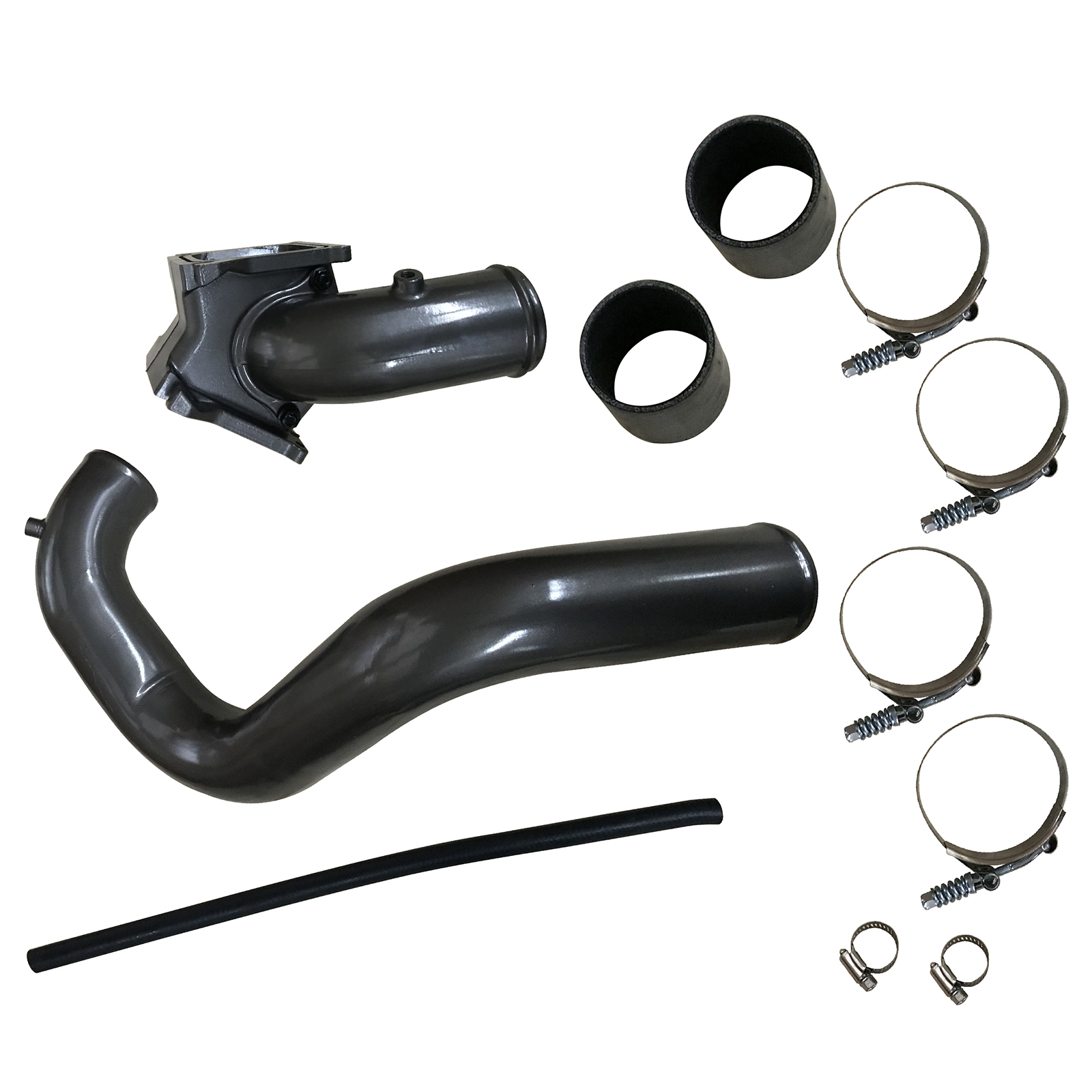 Diesel GRAY Intercooler Pipe&Y-Bridge Kit for 2006-2010 GM 6.6L