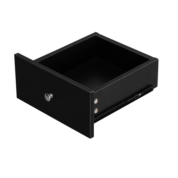 单边方型 2抽 1门 不锈钢拉手 带轮子 密度板贴三胺 黑色 电脑桌 N001 可移动 带手枕 可用于美甲-17