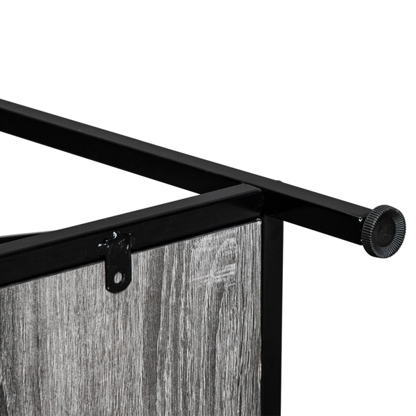 Hodely 简单款2层X型侧框 玄关桌 密度板 铁框架 120*23*74cm 灰色板材 黑色框架 N001 门庭置物-7