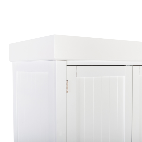 密度板喷漆 白色 上下双开门 单抽 木制衣柜 N001-13