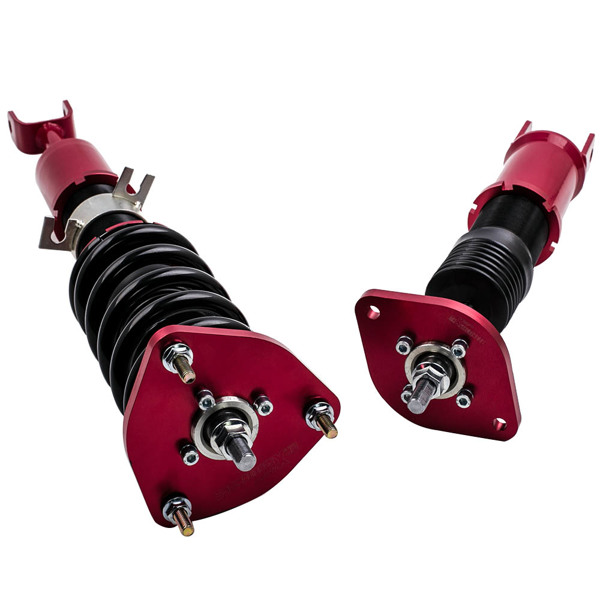 弹簧减震Coilover Lowering Suspension Kit fit for Nissan Fairlady Z 350Z Z33 2003-2008 Adjustable height Red Struts-4