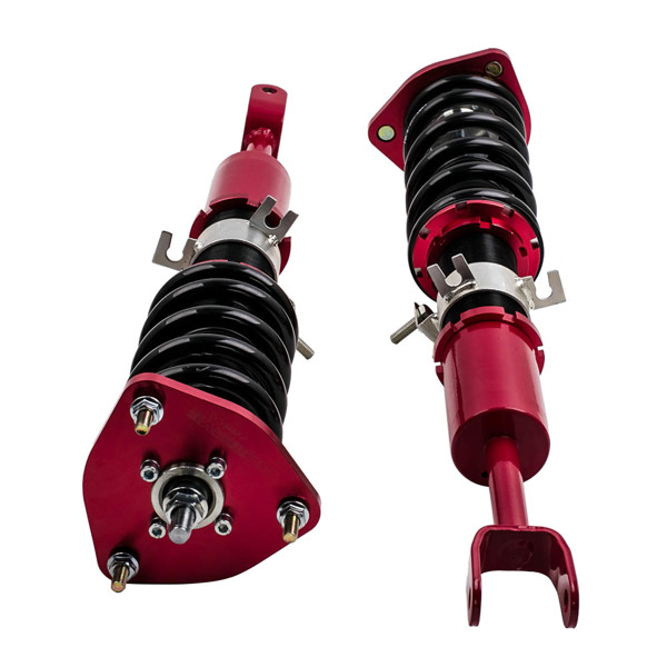 弹簧减震Coilover Lowering Suspension Kit fit for Nissan Fairlady Z 350Z Z33 2003-2008 Adjustable height Red Struts-3