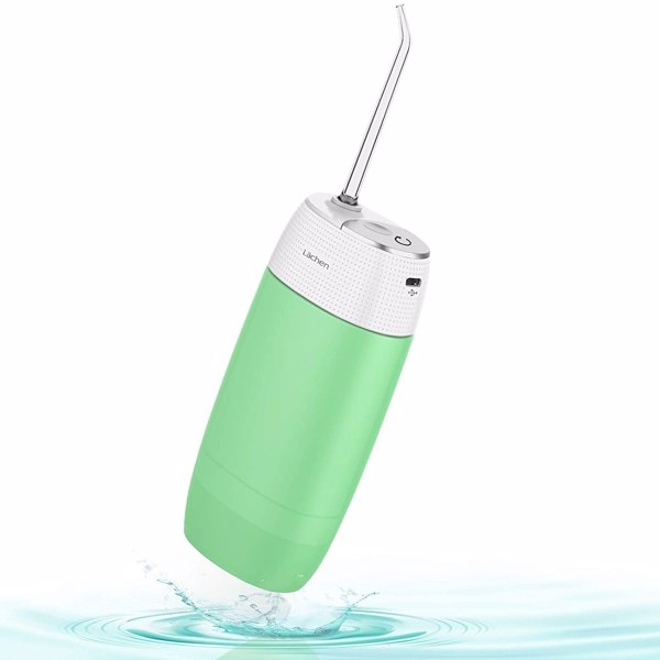 水牙线便携式无绳牙科口腔冲洗器迷你可充电电动牙线，用于清洁牙齿，3 种模式 IPX7 防水，适合家庭旅行办公室牙套和牙桥护理礼物 Lächen-1