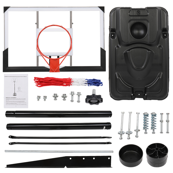 PC透明板 篮框可调节245-305cm 篮球架 成人款 最大适用7#球 N002 LX-B076-13