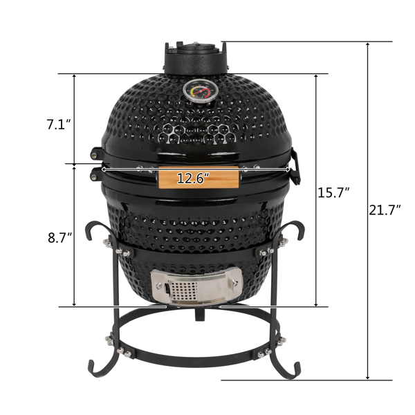 黑色 碳烤炉 陶瓷 13in 圆形 N001-29