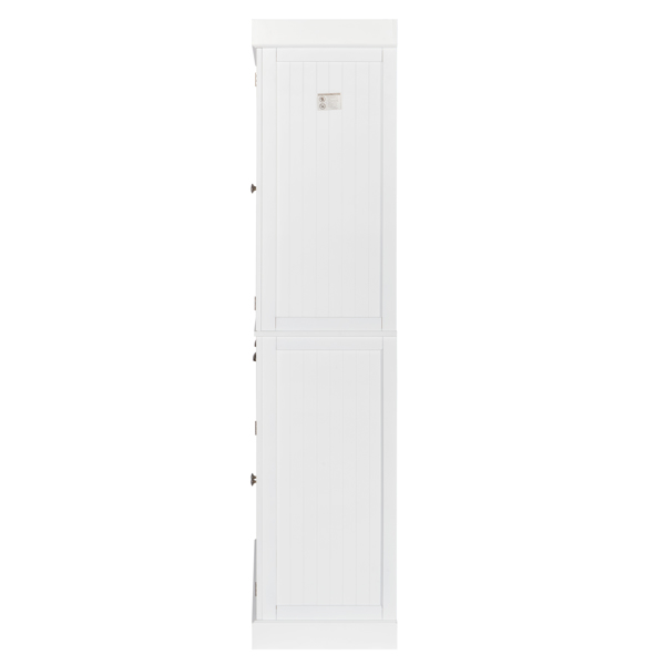 密度板喷漆 白色 上下双开门 单抽 木制衣柜 N001-6